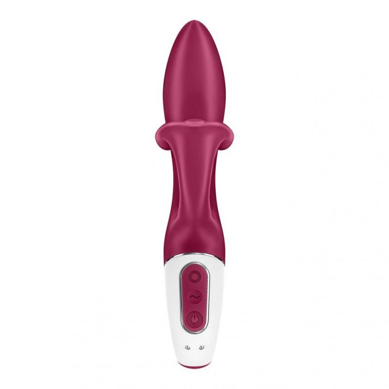 Wibrator z masażerem łechtaczki Satisfyer Embrace me bordowy