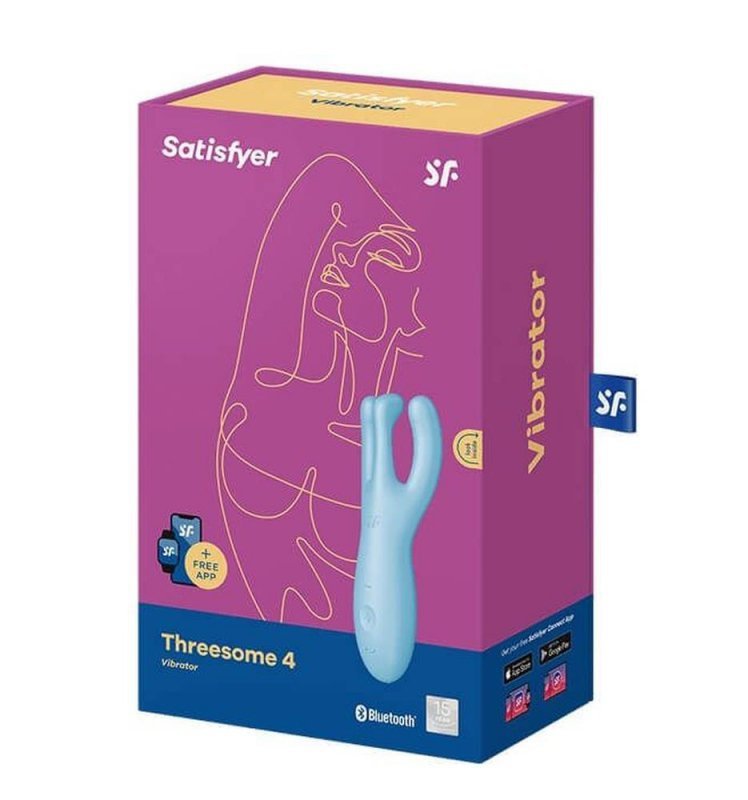 Masażer pochwy i łechtaczki z aplikacją Satisfyer Threesome 4 