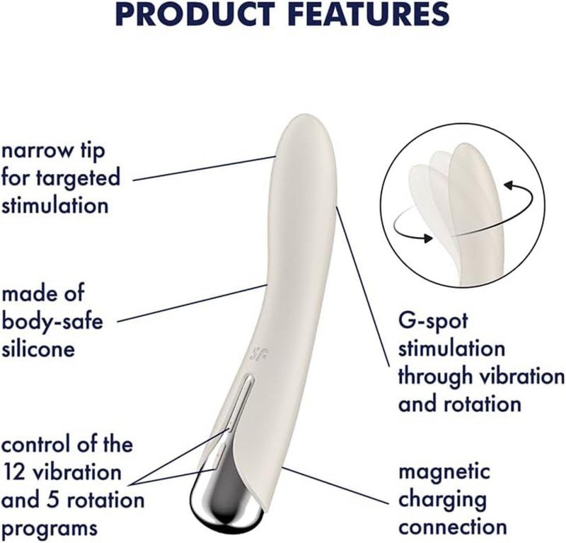 Wibrator damski Satisfyer Spinning Vibe 1 Beige