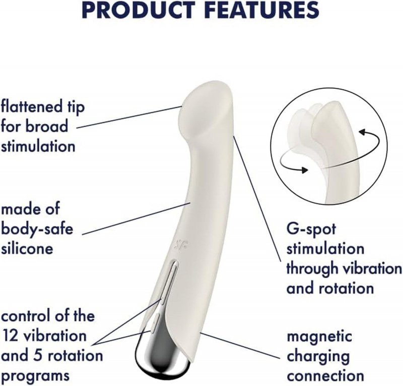Wibrator damski Satisfyer Spinning G-Spot 1 Beige