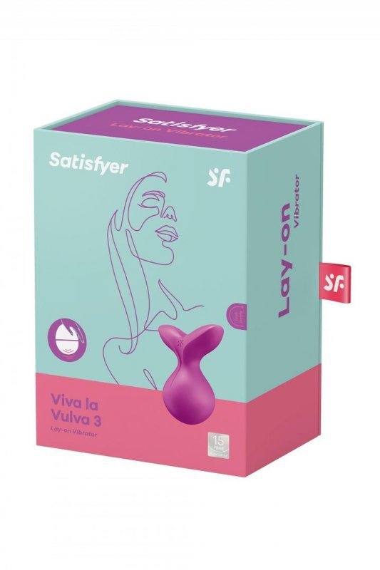 Masażer łechtaczki lay-on Satisfyer Viva La Vulva 3 fiolet