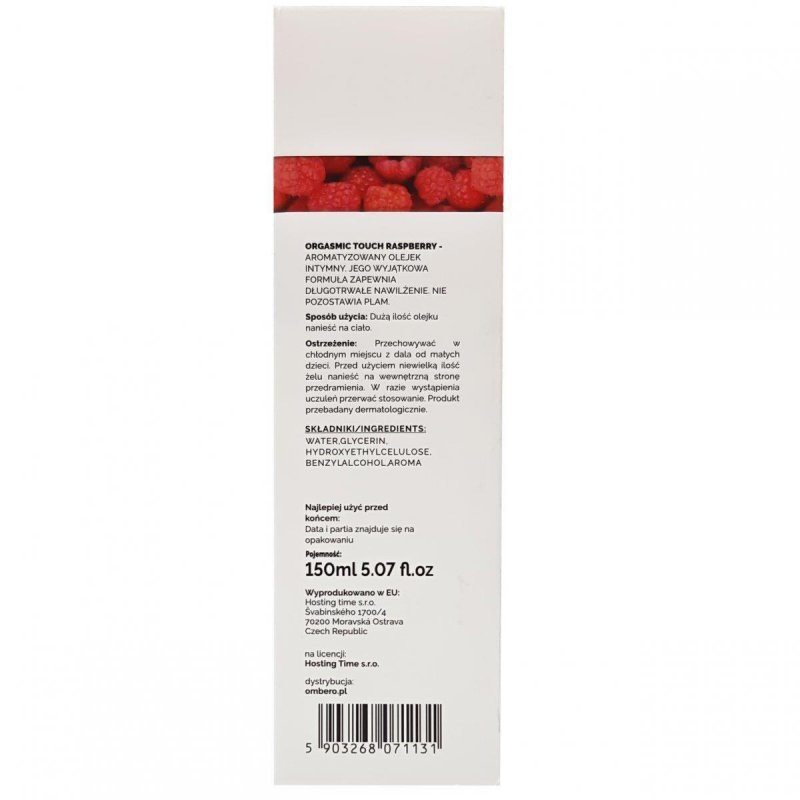 Żel do masażu i stymulacji malinowy 150 ml