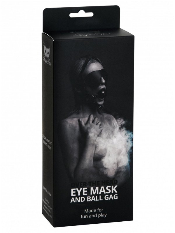 Maska na twarz i knebel do ust eye mask with ball gag