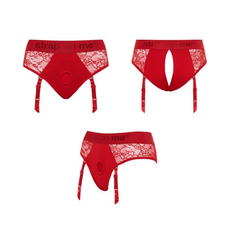 Strapon Harness Lingerie Diva - L - red