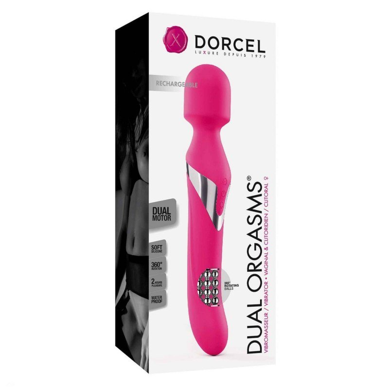 Podwójny 2w1 masażer wand + wibrator Dorcel  Dual Orgasms