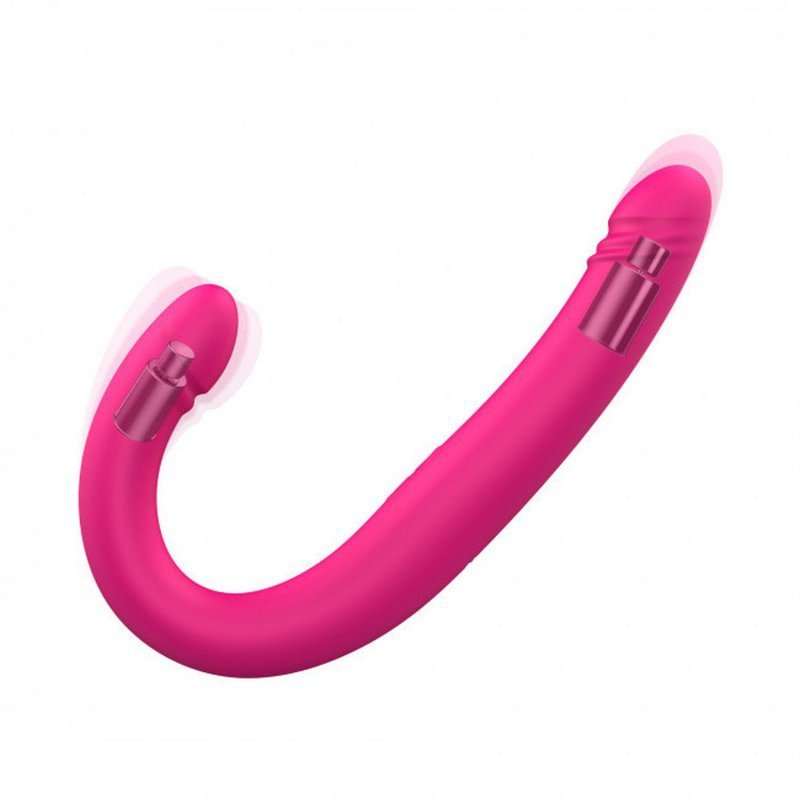 Podwójne wibrujące dildo waginalno analne