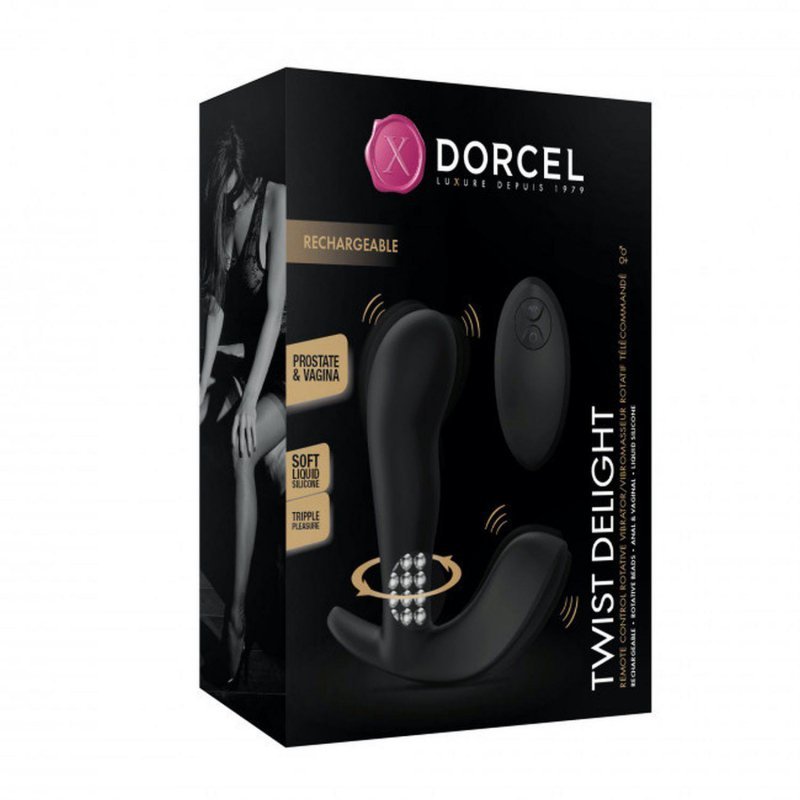 Wibraujący masażer analny z pilotem Dorcel Twist Delight