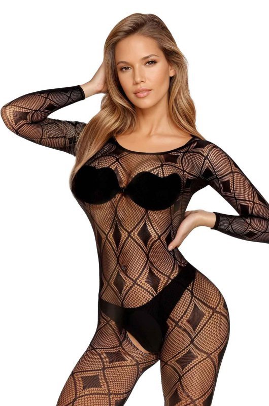 Seksowne Bodystocking wzorzyste 2037 czarne