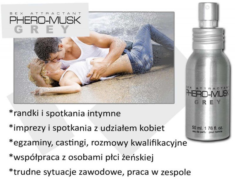 Męskie perfumy z feromonami Phero-Musk Grey 50 ml