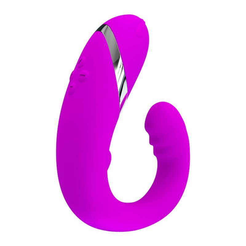Zakrzywiony wibrator stymulator dla dwojga Pretty Love - Amour
