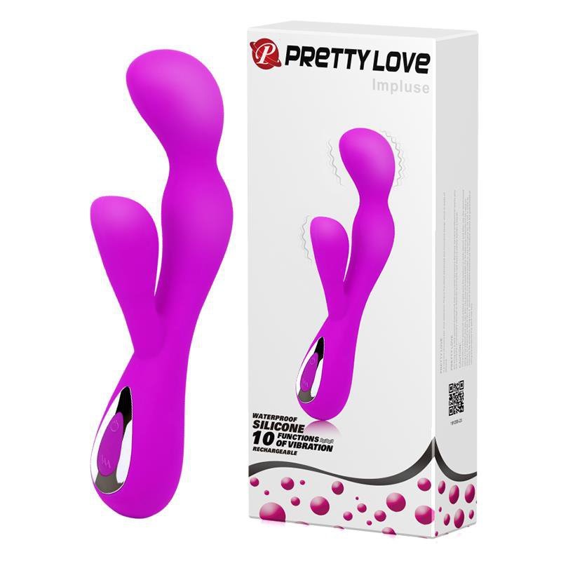 Wibrator stymulator punktu g z króliczkiem Pretty Love Impluse