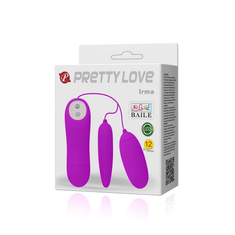 Podwójne jajko wibrujące dla par Pretty Love Irma