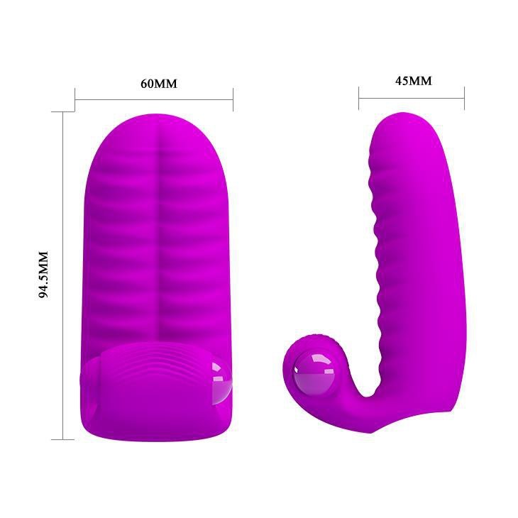 Nakładka na penisa przedłużka Pretty Love Abbott Double finger