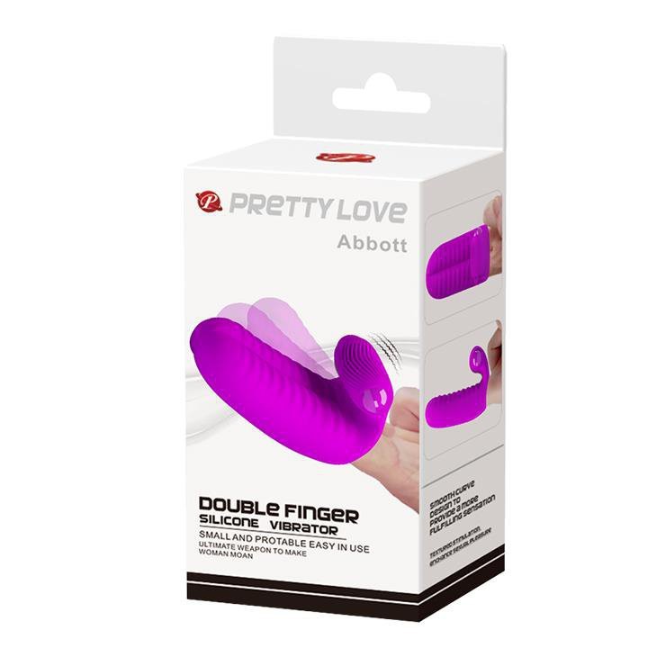 Nakładka na penisa przedłużka Pretty Love Abbott Double finger