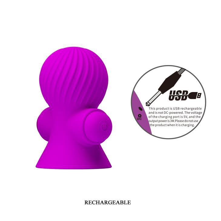 Pompki wibrujące do sutków Pretty Love Nipple Sucker 12 wibracji