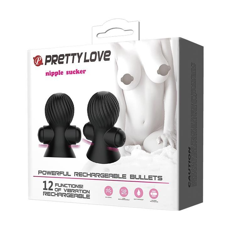 Pompeczki do sutków Pretty Love Nipple Sucker 12 wibracji