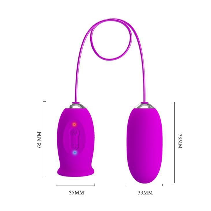 Podwójny stymulator jajeczko + języczek do łechtaczki Pretty Love Daisy Egg fiolet