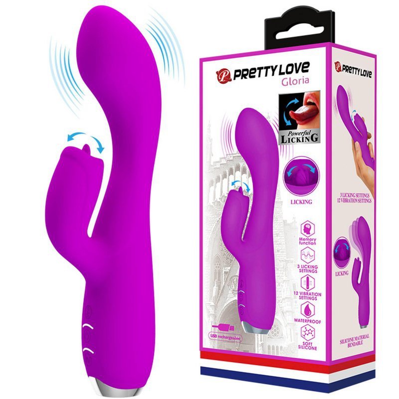Wibrator króliczek z języczkiem Pretty Love Gloria
