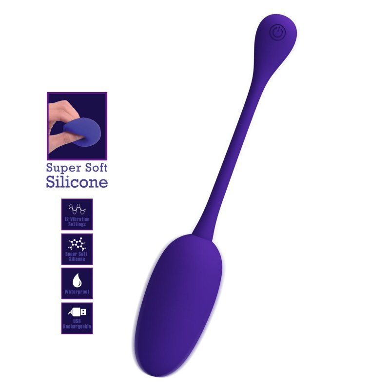 Jajeczko do pochwy wibrujące 12 funkcji wibracji niebieskie