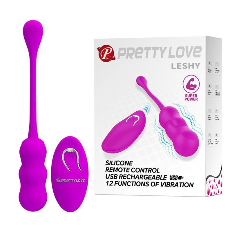 Mocne wibrujące jajeczko z pilotem Pretty Love Leshy