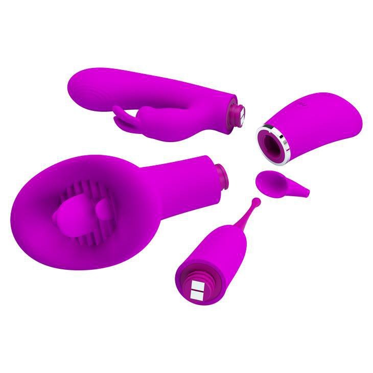 Zestaw wibrator z nasadkami Pretty Love Thrill Kit