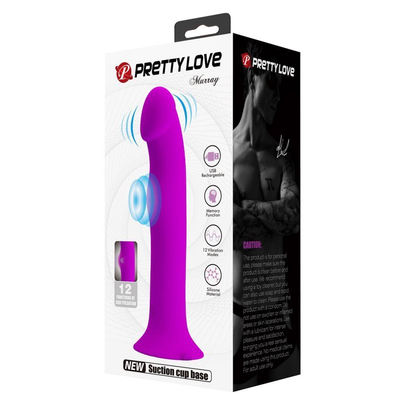 Wibrujące dildo na przyssawce Pretty Love - Murray 