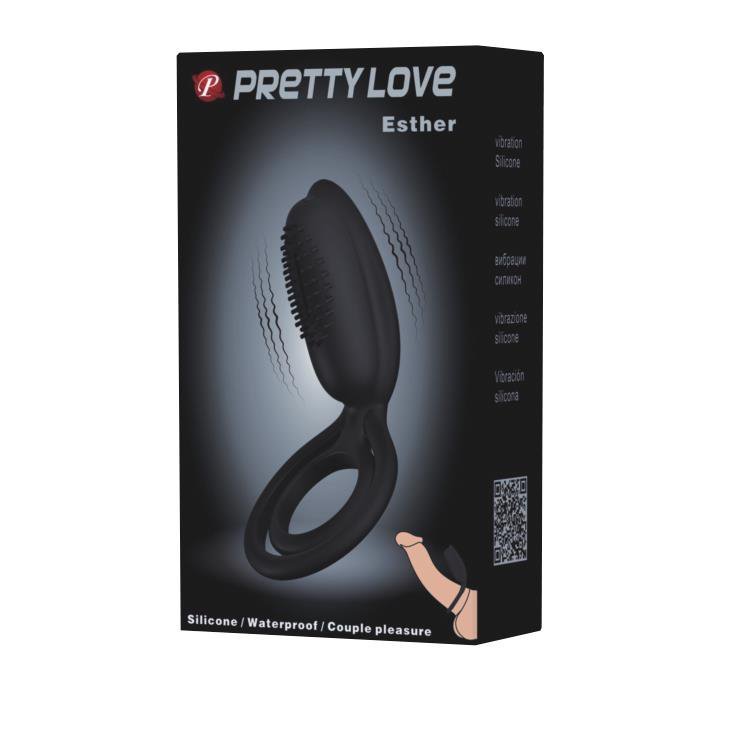 Podwójny pierścień erekcyjny masażer łechtaczki Pretty Love Esther
