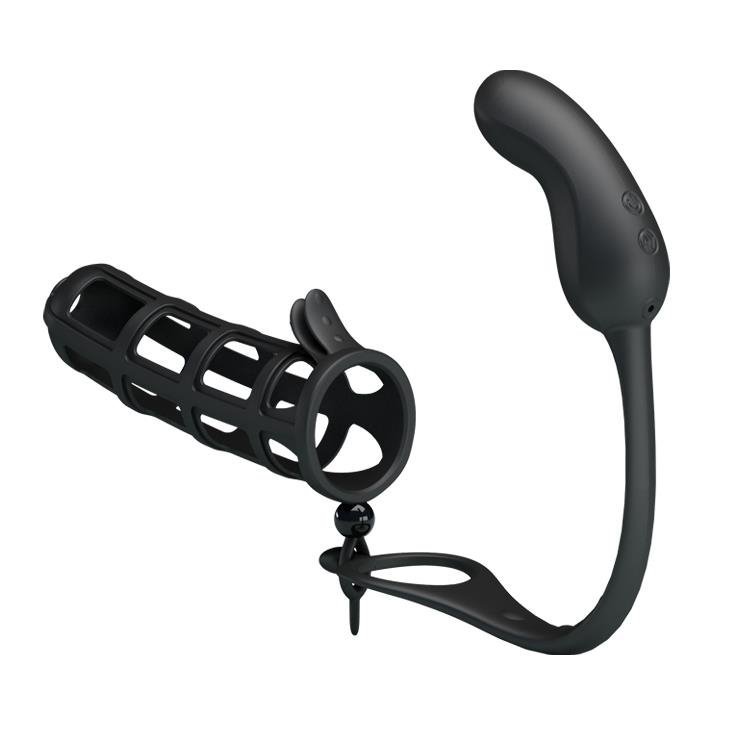 Nakładka na penisa z korkiem analny Pretty Love Hercules Sheath