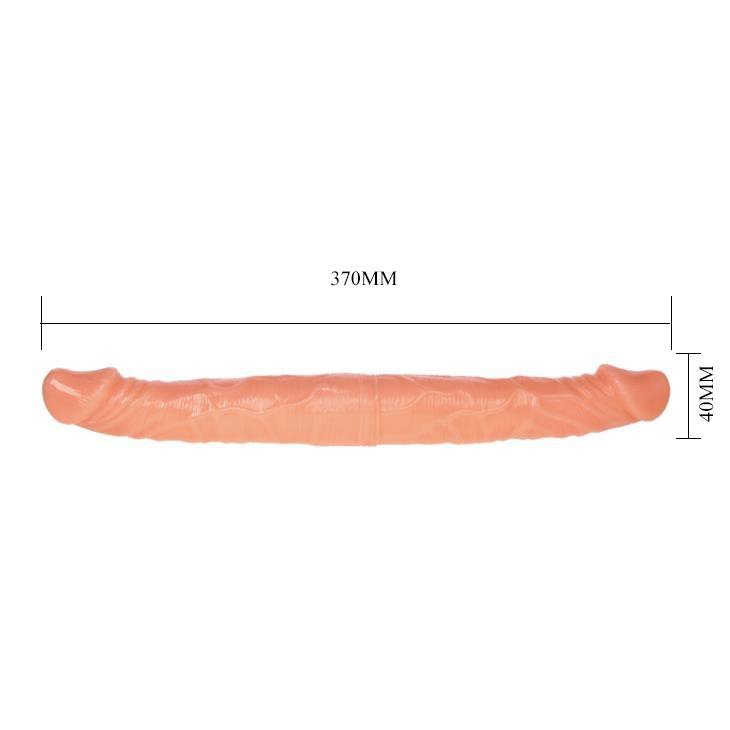 Dildo dwustronne giętkie lesbijskie 37 cm