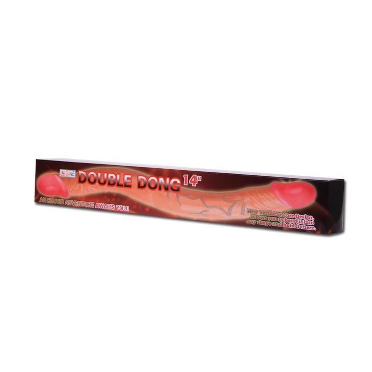Dildo dwustronne giętkie lesbijskie 37 cm