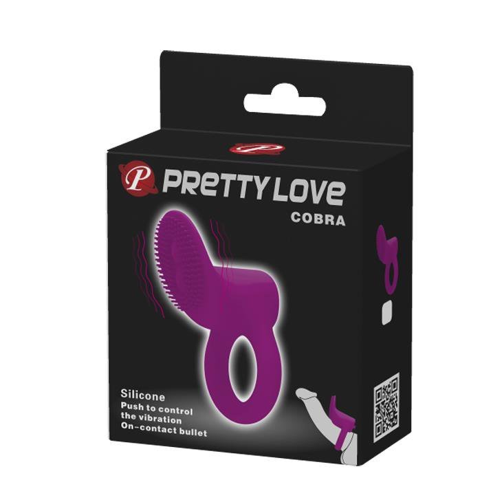 Wibrujący pierścień erekcyjny masażer łechtaczki Pretty Love Cobra