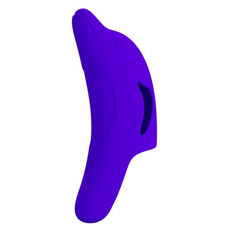 Wibrator na palec delfinek granatowy 10 funkcji wibracji