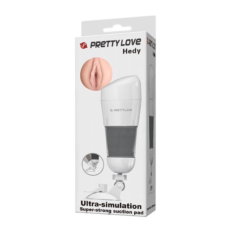 Ciasna pochwa masturbator z mocną przyssawką Pretty Love 