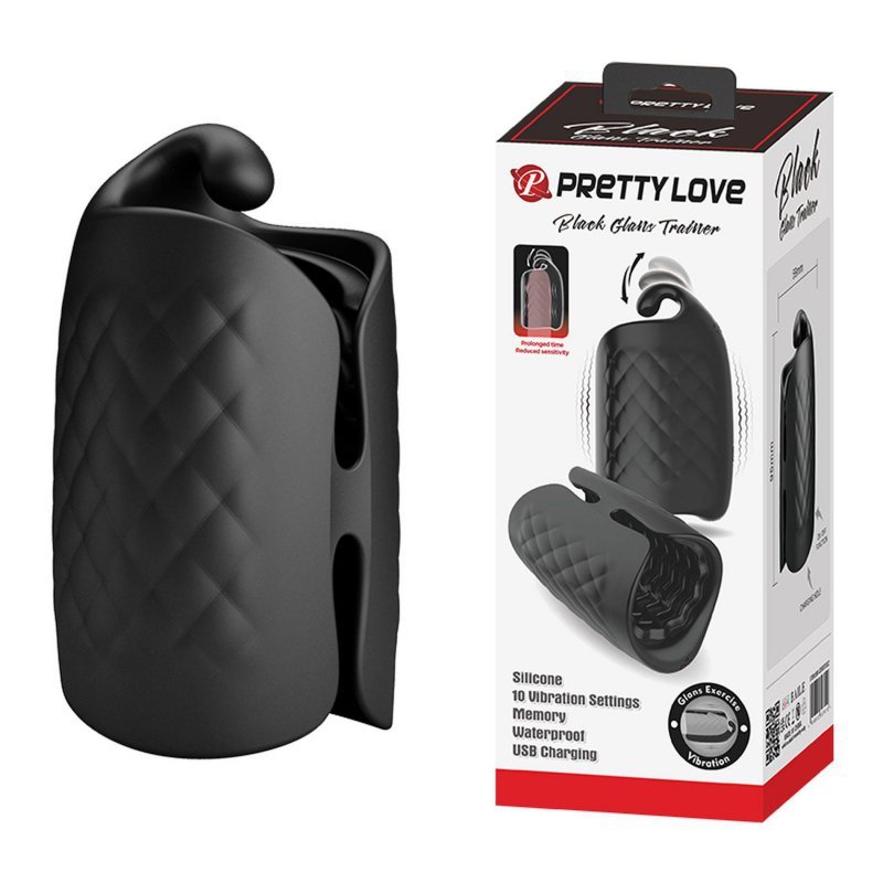Masturbator masażer penisa Pretty Love - Black Glans Trainer