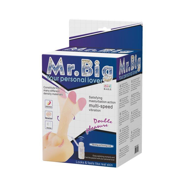 Realistyczne wibrujące dildo z obrotami baile 21 cm