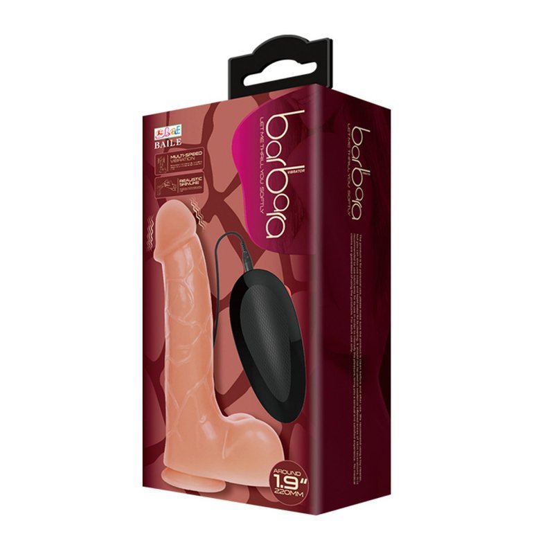 Realisteczne wibrujące dildo na przyssawce Baile 22 cm