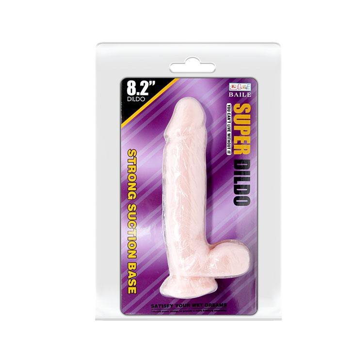 Realistyczne żylaste dildo sztuczny penis na przyssawce 20 cm