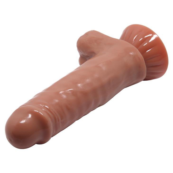 Realistyczne dildo z ruchomą skórą z jądrami 18 cm