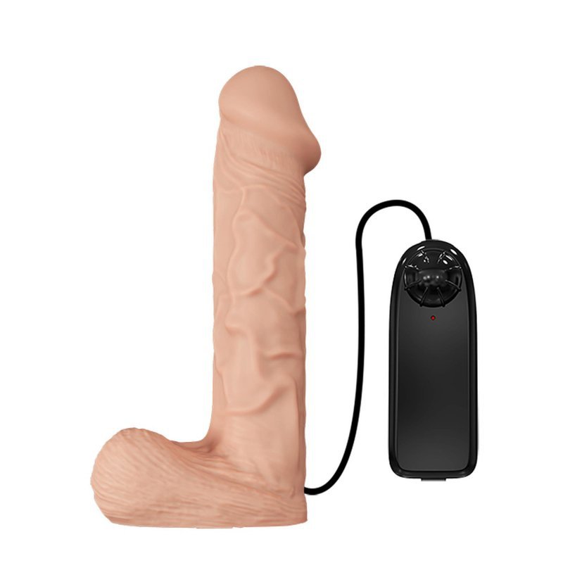 Wibrujący strapon uprząż z dildo RealDeal 25cm