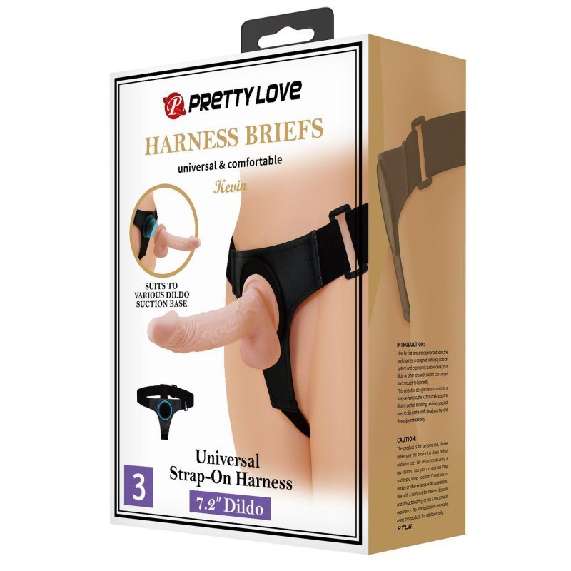 Strapon Pretty Love Kevin uniwersalny z dildo 18cm