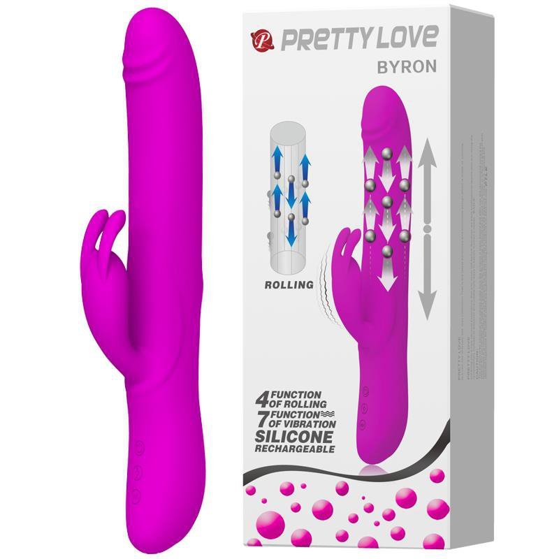 Wibrator posuwisty z króliczkiem Pretty Love Byron
