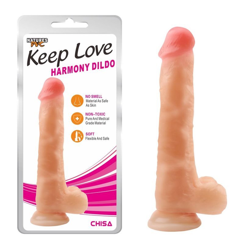 Penis dildo na mocnej przyssawce real 24 cm