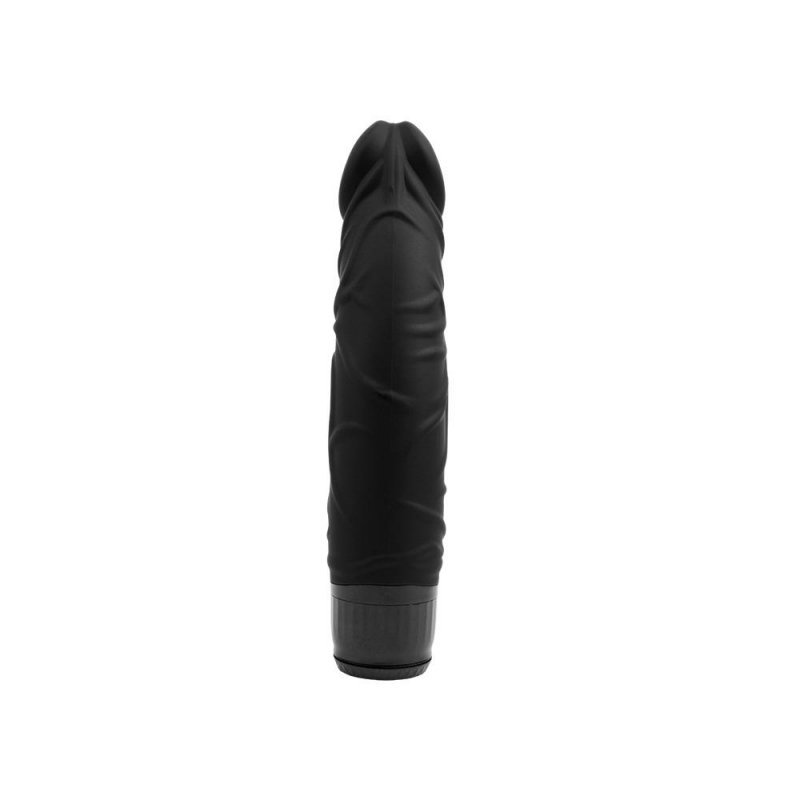 Żylasty realistyczny wibrator czarny 20 cm
