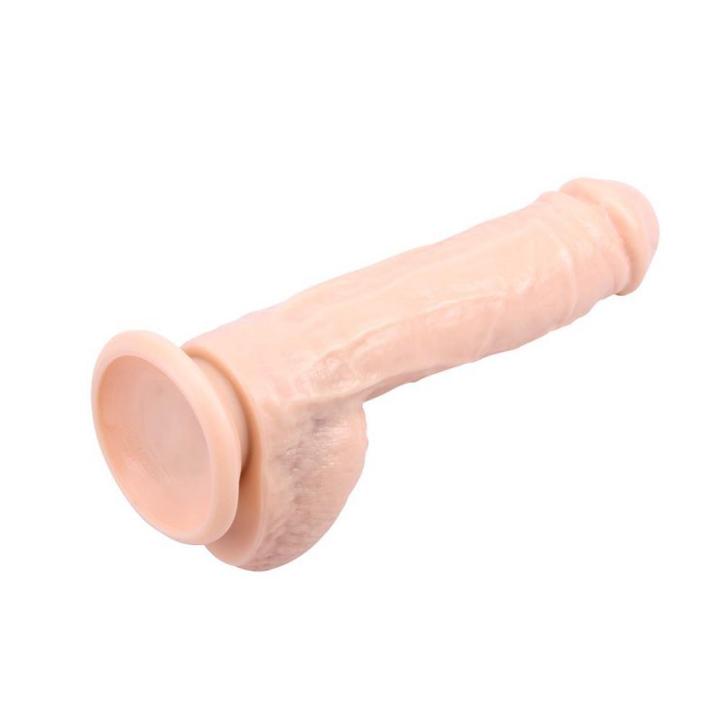 Naturalny penis dildo z przyssawką i jądrami duży 25,5 cm