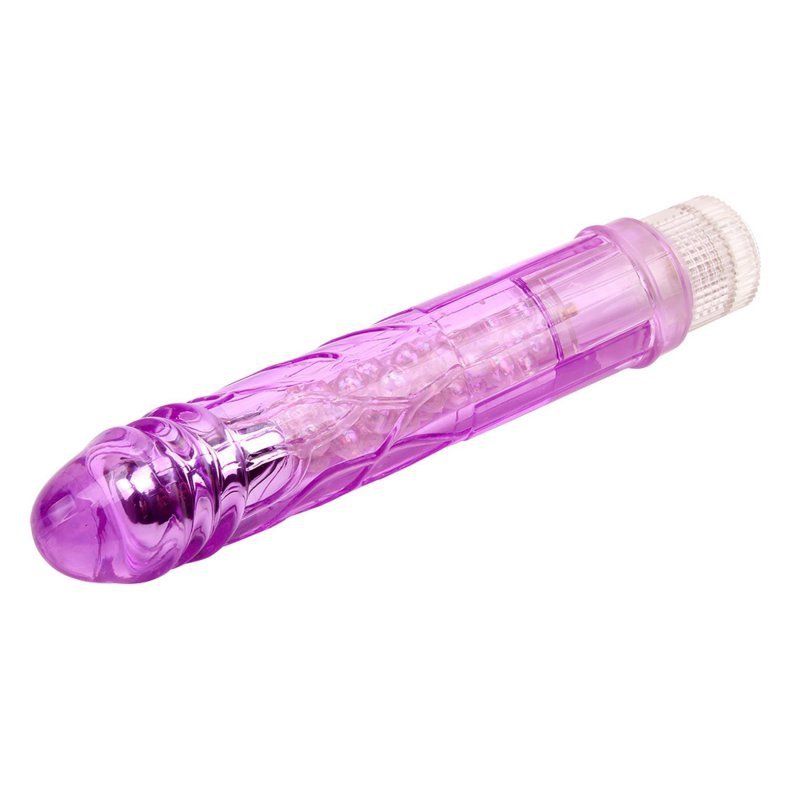 Wibrator żelowy miękki Glitters Boy fioletowy