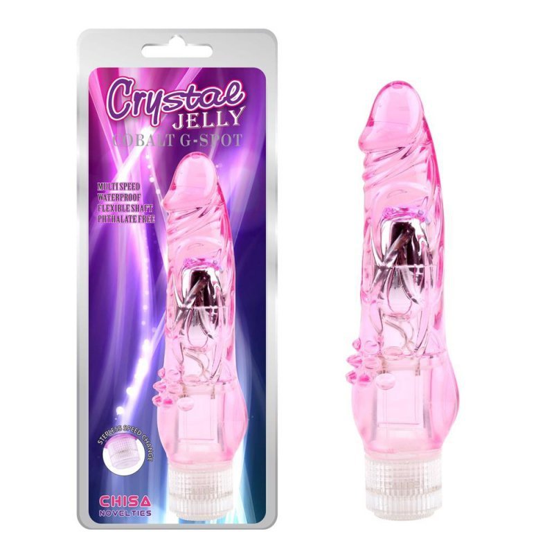 Wibrator przeźroczysty penis Cobalt G-Spot-Pink