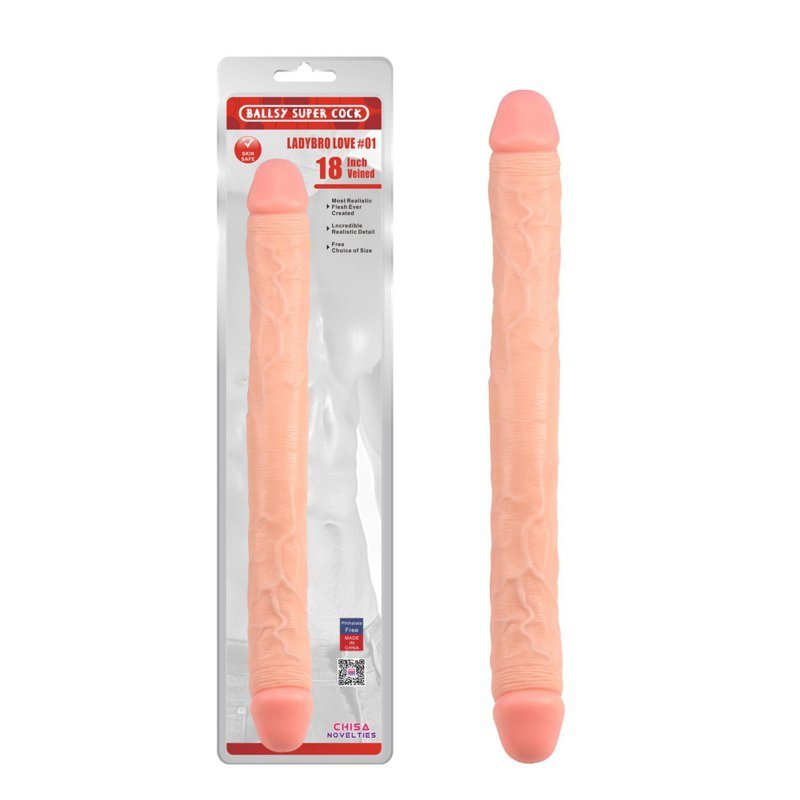 Podwójne długie  realistyczne dildo 46 cm