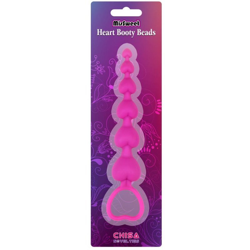 Łańcuszek analny sonda kulki w kształcie serca 18,5 cm