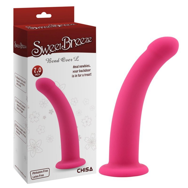Dildo analne na przyssawce Bend Over L różowy