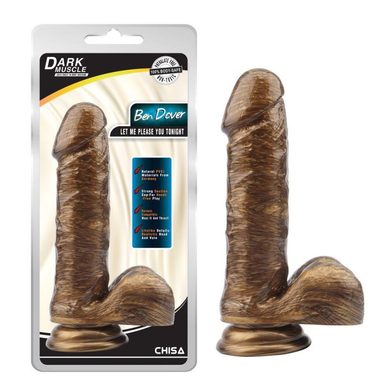 Elastyczny penis dildo na przyssawce 19,5 cm
